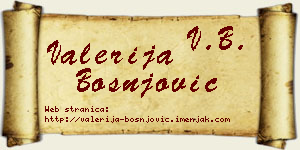 Valerija Bošnjović vizit kartica